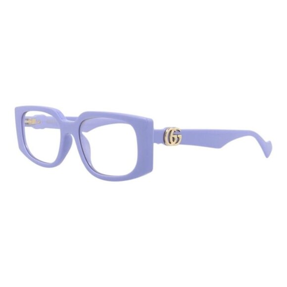 Gucci Womens Square/Rectangle Violet Violet Transparent Fashion Designer Eyewear - Picture 1 of 4
